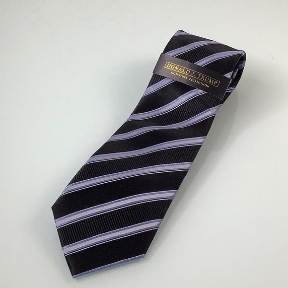 President Donald J Trump Signature Collection Silk Stripes neck tie NEW NWT - Picture 10 of 13